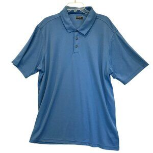 bolle Men's 3-Button Golf Polo Shirt Size XXL in Blue Activewear Short Sleeve